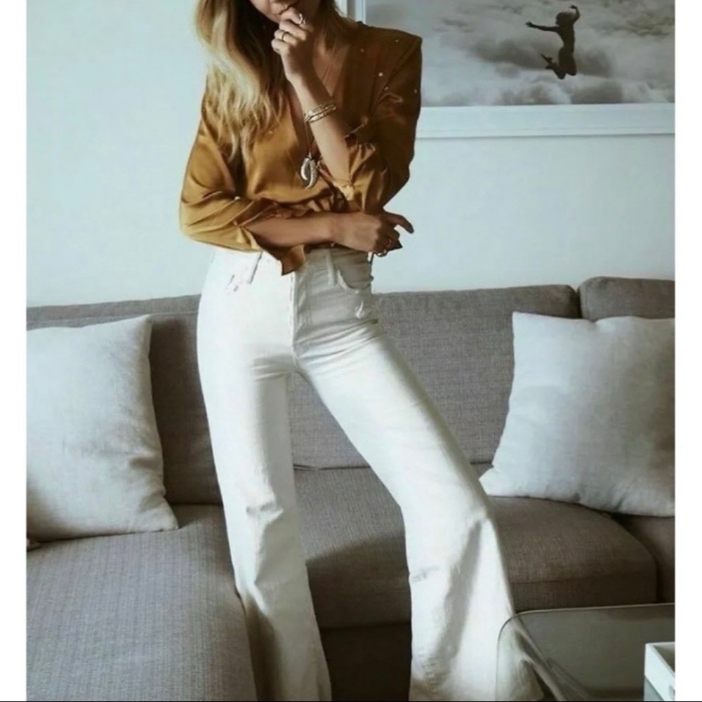 ROLLA'S WHITE HIGH RISE JEANS WIDE LEG FREE PEOPLE CAPULET ANTHROPOLOGIE PILCRO